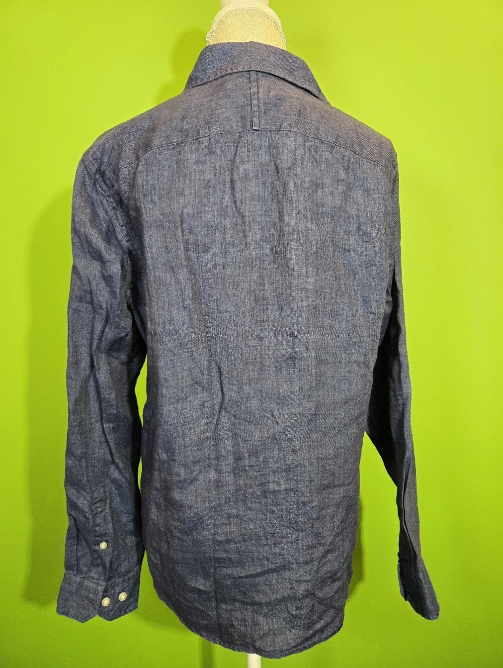 Banana Republic 100% Linen Shirt Blue Size MEDIUM NEW